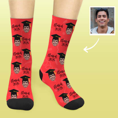 Personalisierte Abschlussgeschenk Socken Klasse Von 2025 Mit Foto Graduation Geschenke Für Sie Und Ihn