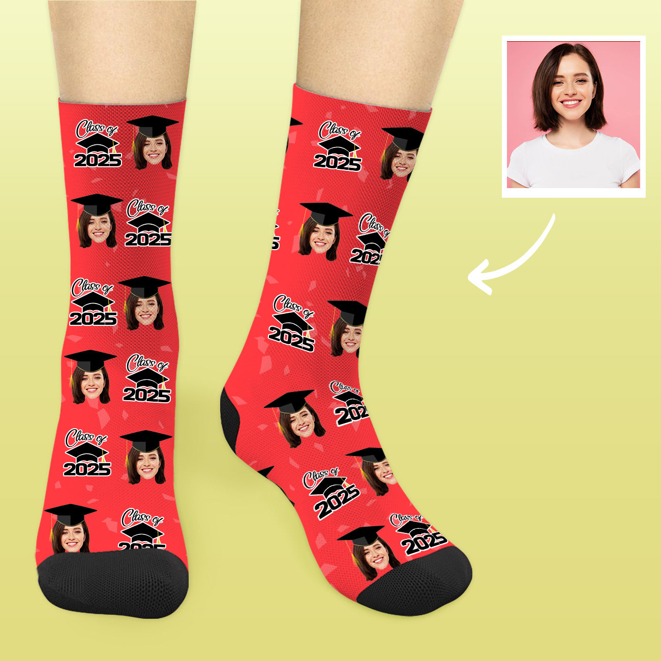 Personalisierte Abschluss Socken 2025 Mit Foto Individuelle Graduation Geschenke Für Sie Und Ihn