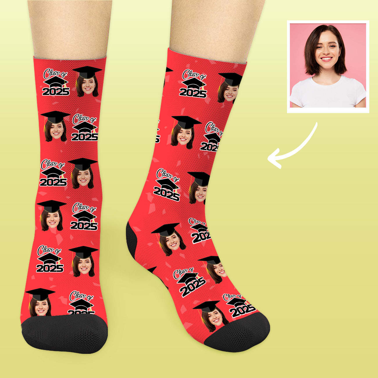 Personalisierte Abschluss Socken 2025 Mit Foto Individuelle Graduation Geschenke Für Sie Und Ihn