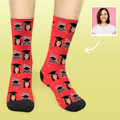 Personalisierte Abschluss Socken 2025 Mit Foto Individuelle Graduation Geschenke Für Sie Und Ihn