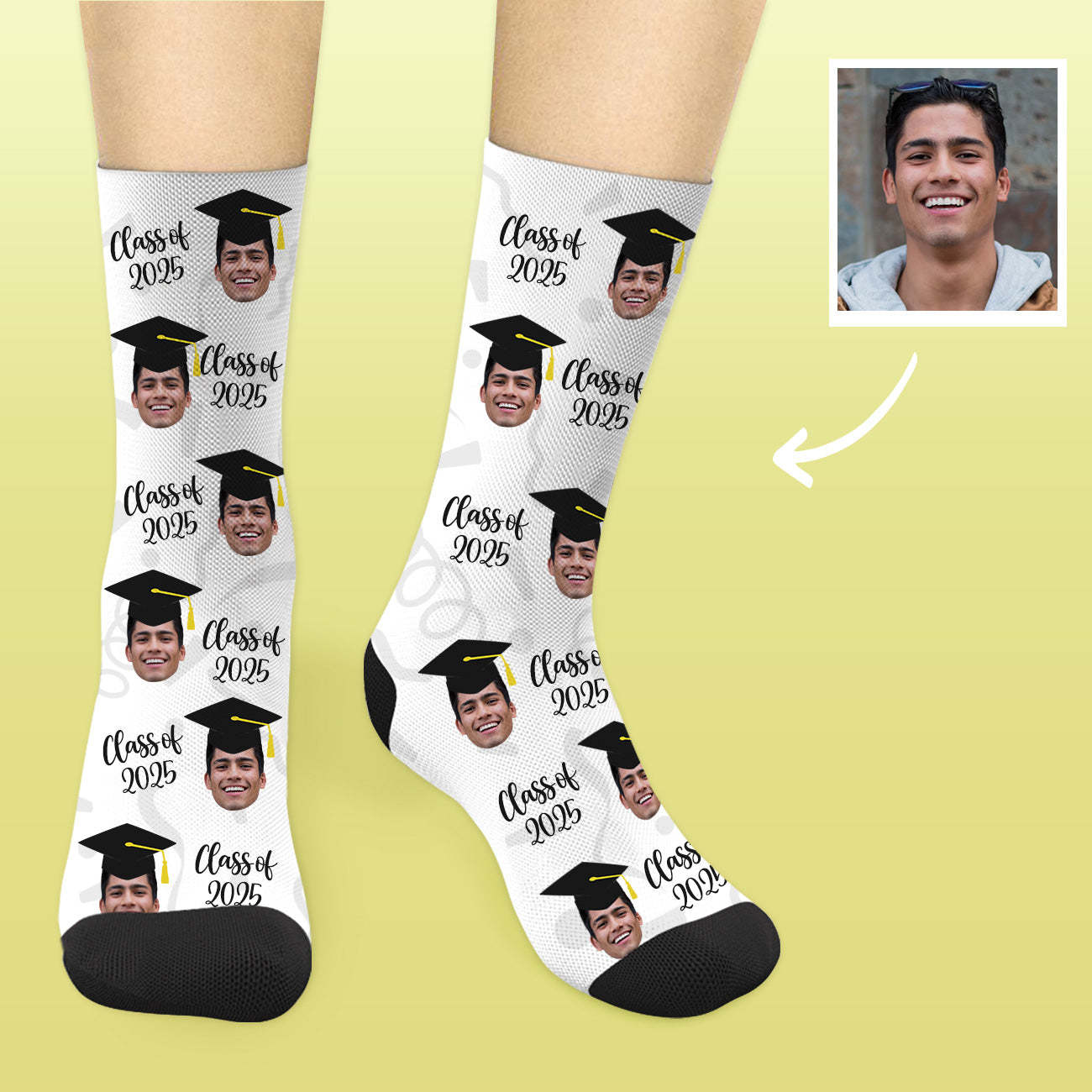 Personalisierte Abschlussgeschenk Socken Klasse Von 2025 Mit Foto Graduation Geschenke Für Sie Und Ihn