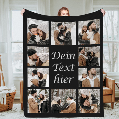 Personalisierte Fotodecke Mit Collage Und Text Gedenkdecke Weihnachten Geschenk Für Hochzeitspaar