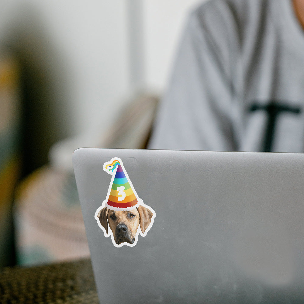 Personalisierte Gesichtssticker für Geburtstagsfeiern Fotoaufkleber Geburtstagsgesichtssticker Individuelle Geburtstagsaufkleber