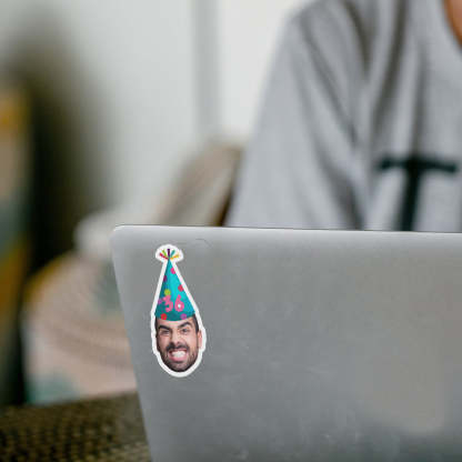 Personalisierte Gesichtssticker für Geburtstagsfeiern Fotoaufkleber Geburtstagsgesichtssticker Individuelle Geburtstagsaufkleber