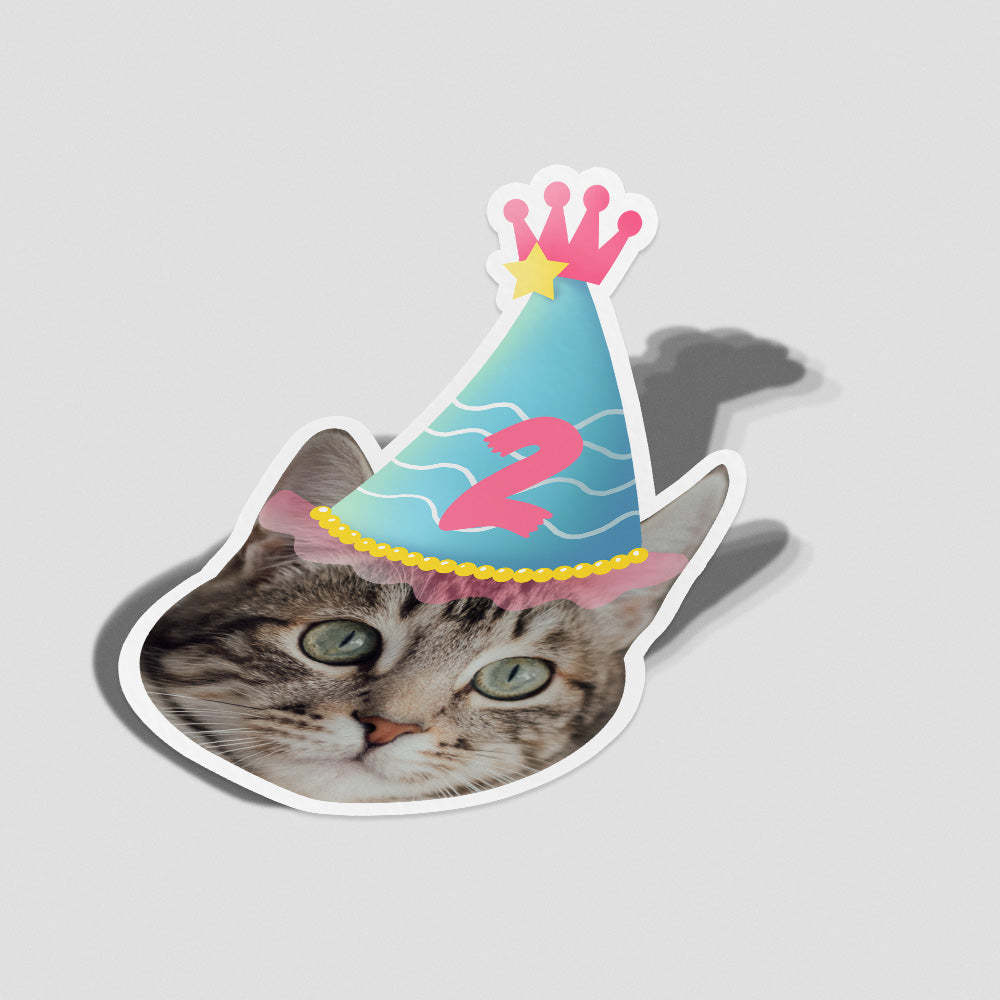 Personalisierte Gesichtssticker für Geburtstagsfeiern Fotoaufkleber Geburtstagsgesichtssticker Individuelle Geburtstagsaufkleber