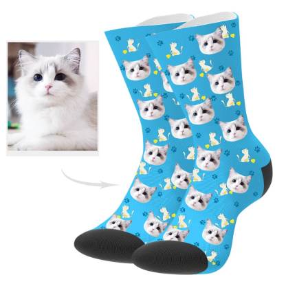 Personalisierte Katzengesicht Socken Geschenk Für Katzenmama