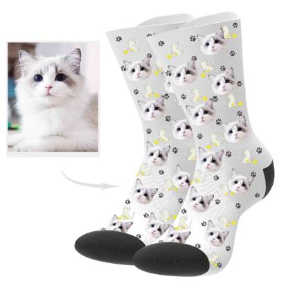 Personalisierte Katzengesicht Socken Geschenk Für Katzenmama