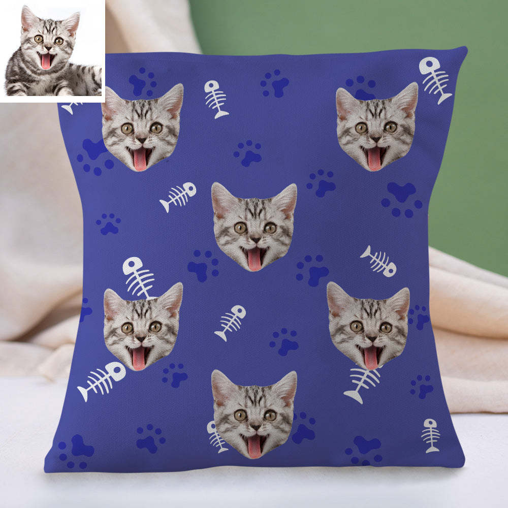 Personalisiertes Katzen Gesicht Kissen Dekorativer Kissenbezug Haustier Gesichtskissen Wohnkissen