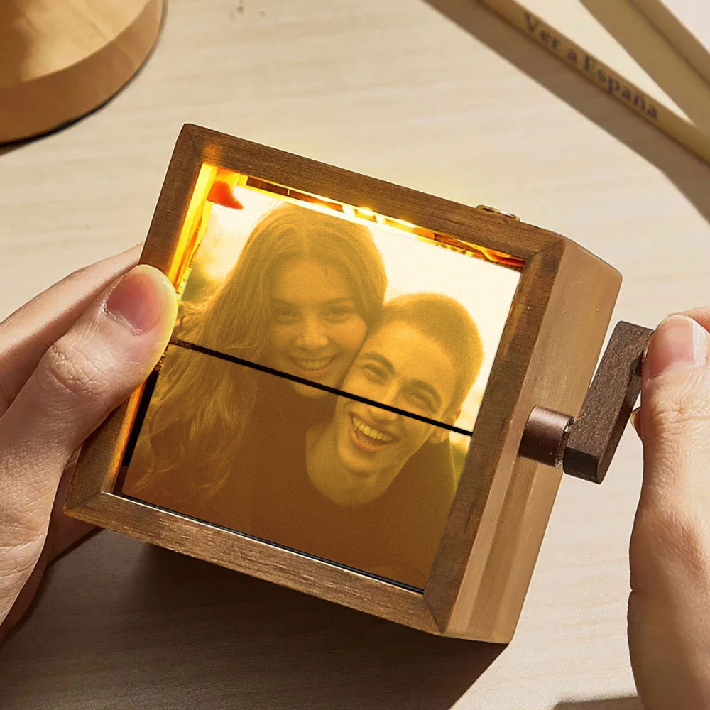 Personalisierte Flipbook Rahmen Animationsmaschine Individuelles Foto Wuerfel Album mit Mechanischer Handbewegung