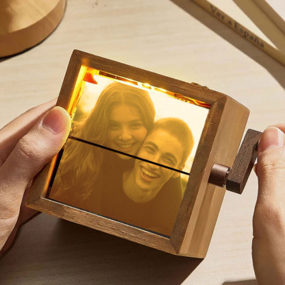 Personalisierte Flipbook Rahmen Animationsmaschine Individuelles Foto Wuerfel Album mit Mechanischer Handbewegung