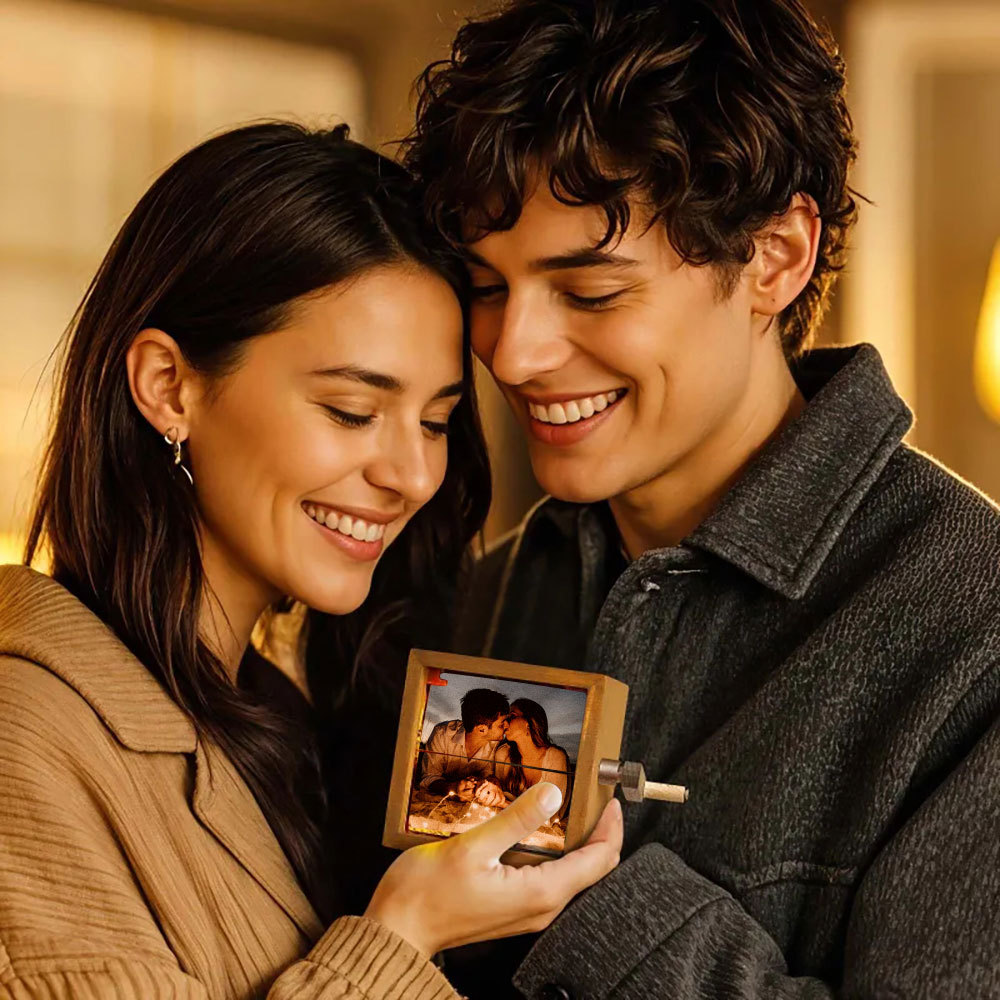 Handbetriebener Flipbook Bilderrahmen Individuelles Fotowürfel Album Perfektes Weihnachtsgeschenk