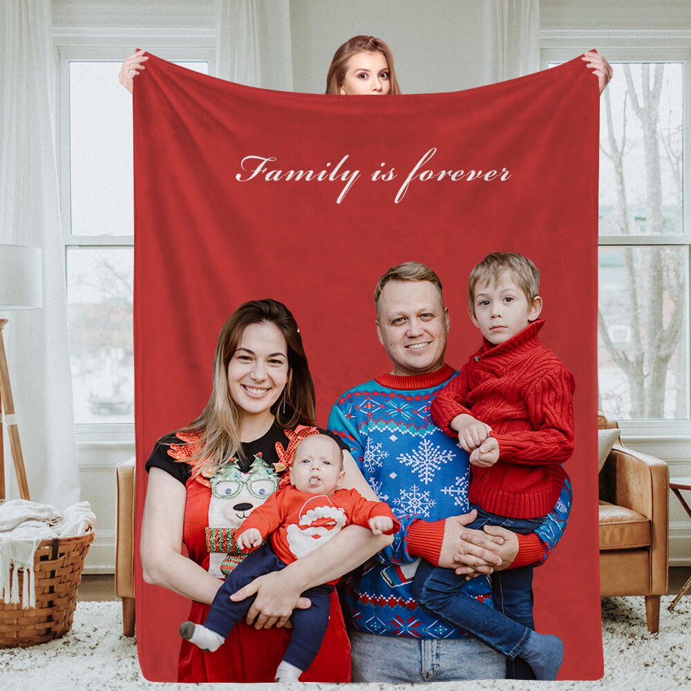 Personalisierte Foto und Text Decken Fleece Wurfdecke Paargeschenke