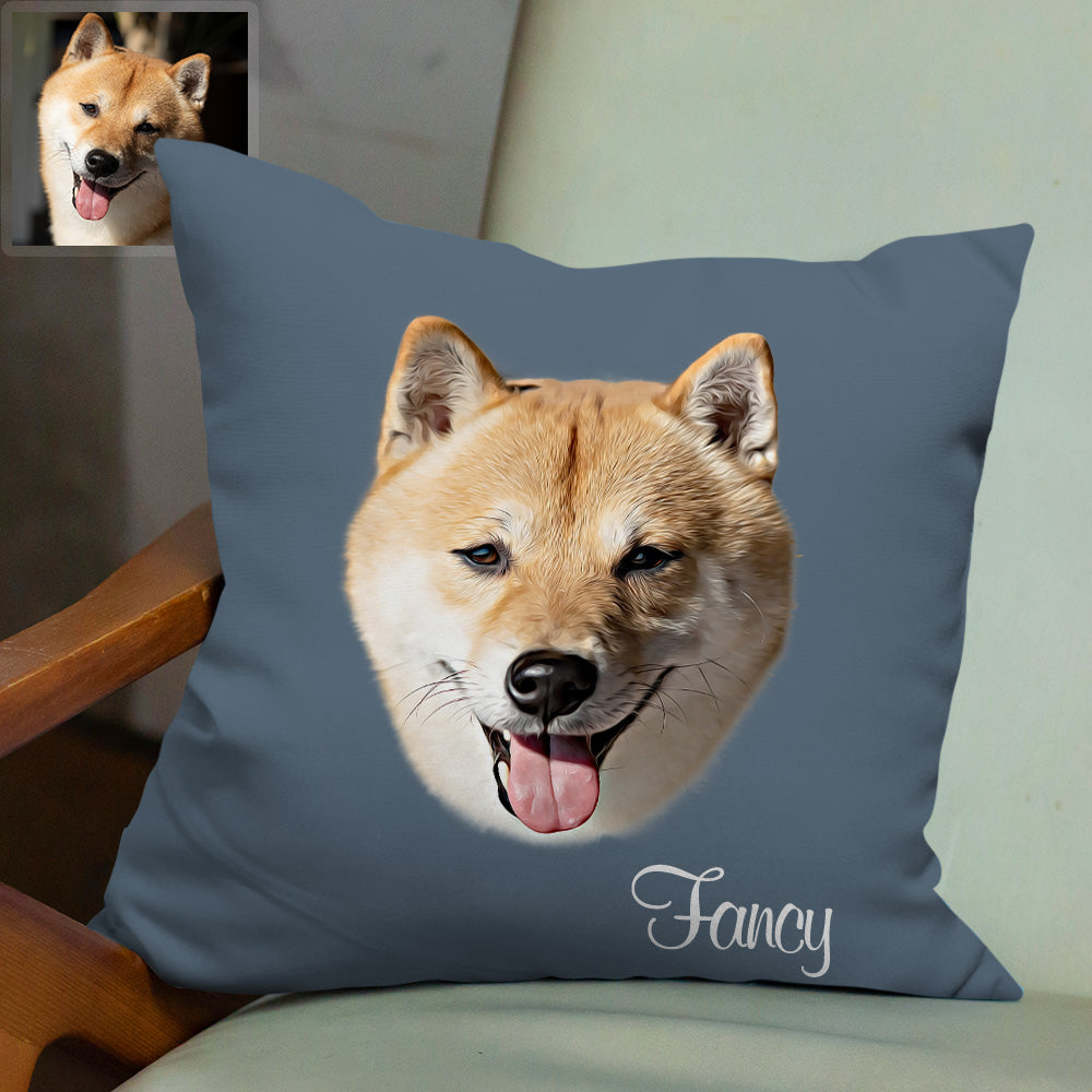 Personalisiertes Haustier Fotokissen Kissenbezug Katzenkissen Hundekissen Dekoratives Zierkissen Weihnachtsgeschenk
