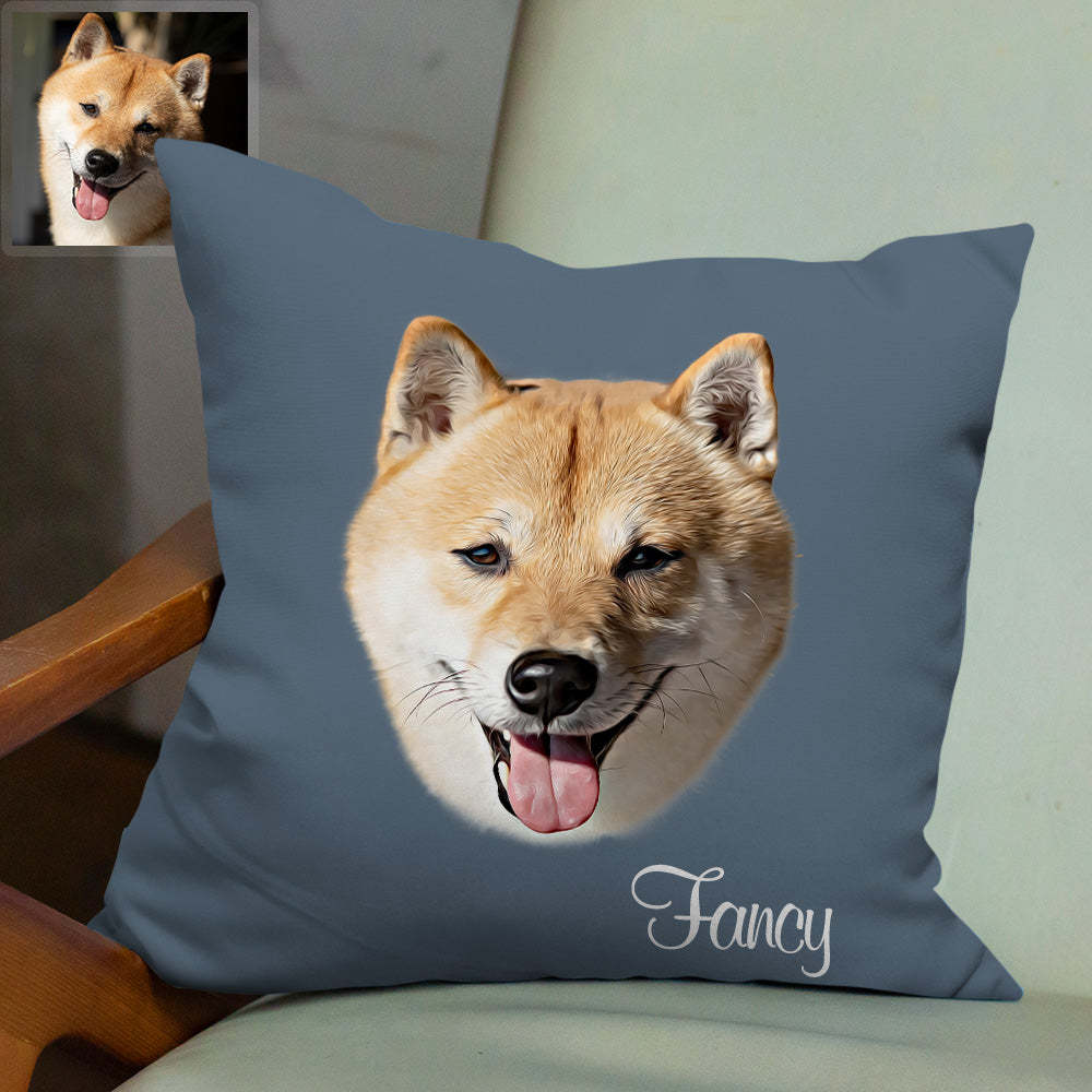 Personalisiertes Haustier Fotokissen Kissenbezug Katzenkissen Hundekissen Dekoratives Zierkissen Weihnachtsgeschenk
