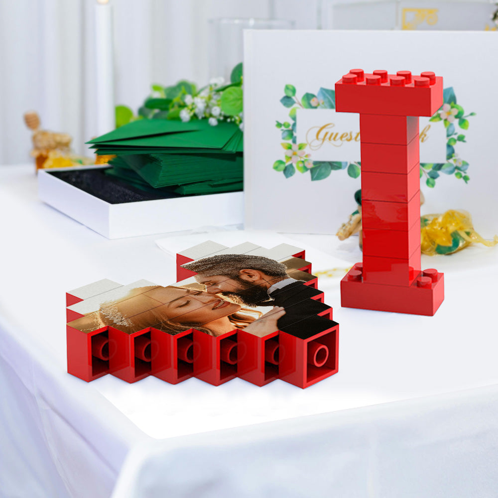 Weihnachtsgeschenk Personalisierte Bauklotz Foto Blockrahmen Ich Liebe Dich Puzzle Geschenk für den Liebsten