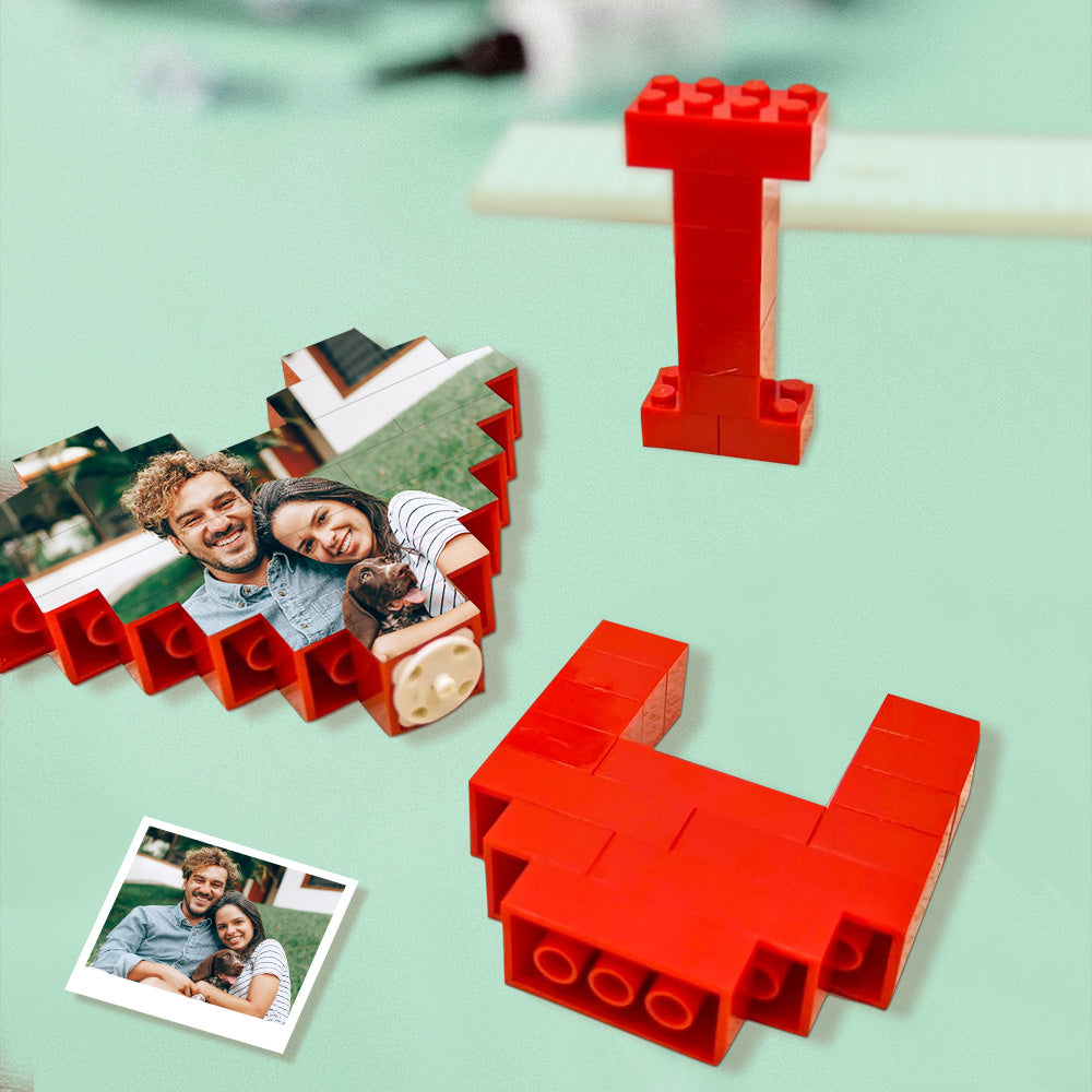 Weihnachtsgeschenk Personalisierte Bauklotz Foto Blockrahmen Ich Liebe Dich Puzzle Geschenk für den Liebsten