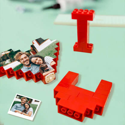 Weihnachtsgeschenk Personalisierte Bauklotz Foto Blockrahmen Ich Liebe Dich Puzzle Geschenk für den Liebsten