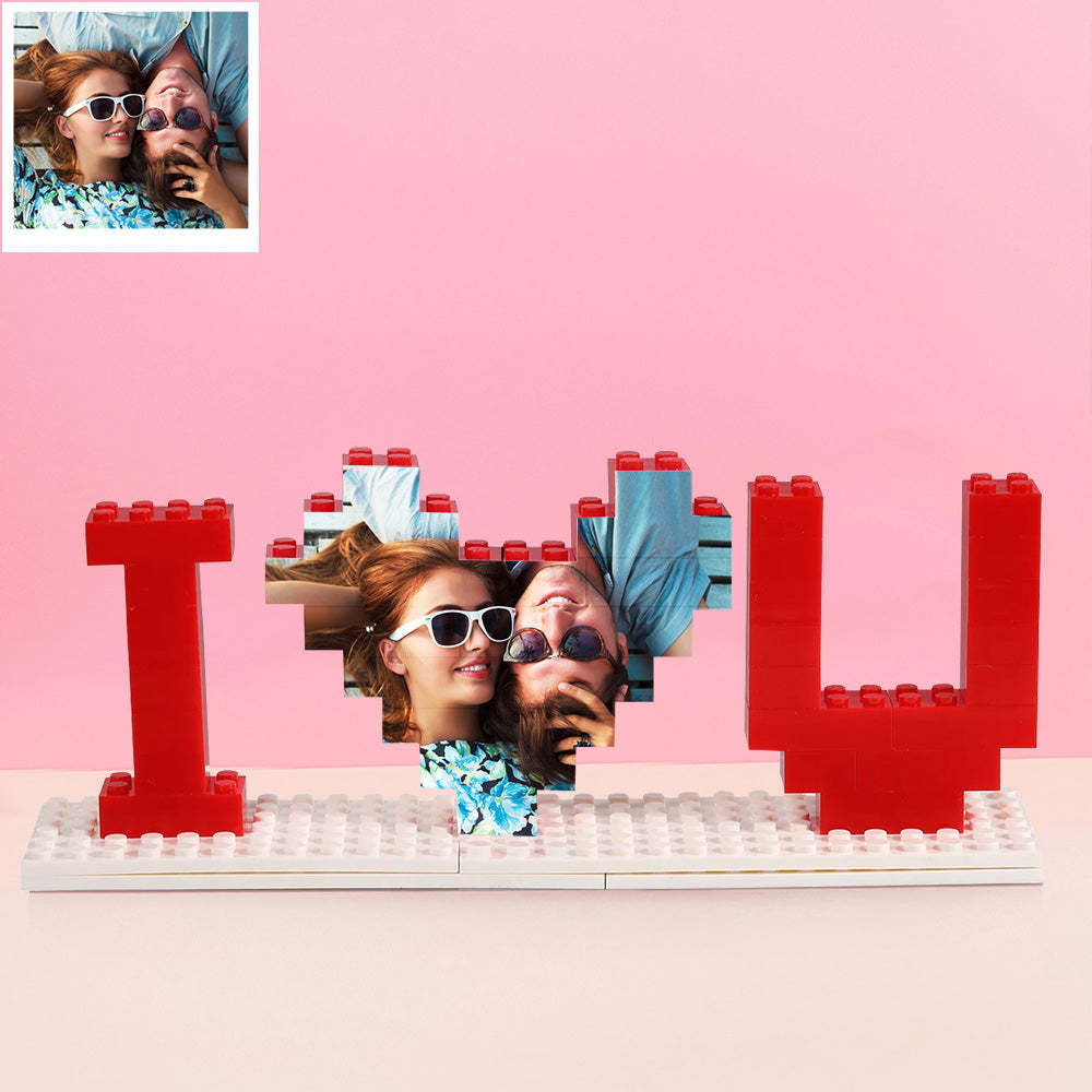 Weihnachtsgeschenk Personalisierte Bauklotz Foto Blockrahmen Ich Liebe Dich Puzzle Geschenk für den Liebsten