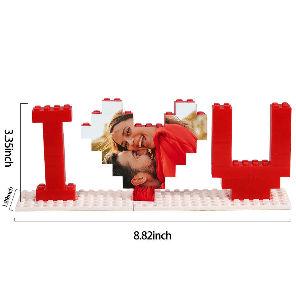 Weihnachtsgeschenk Personalisierte Bauklotz Foto Blockrahmen Ich Liebe Dich Puzzle Geschenk für den Liebsten