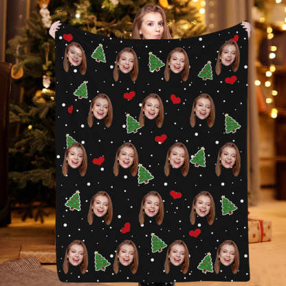 Weihnachtsgeschenk personalisierte Fotodecken individuelle Weihnachtsdecken Fleece Weihnachtswurfdecke