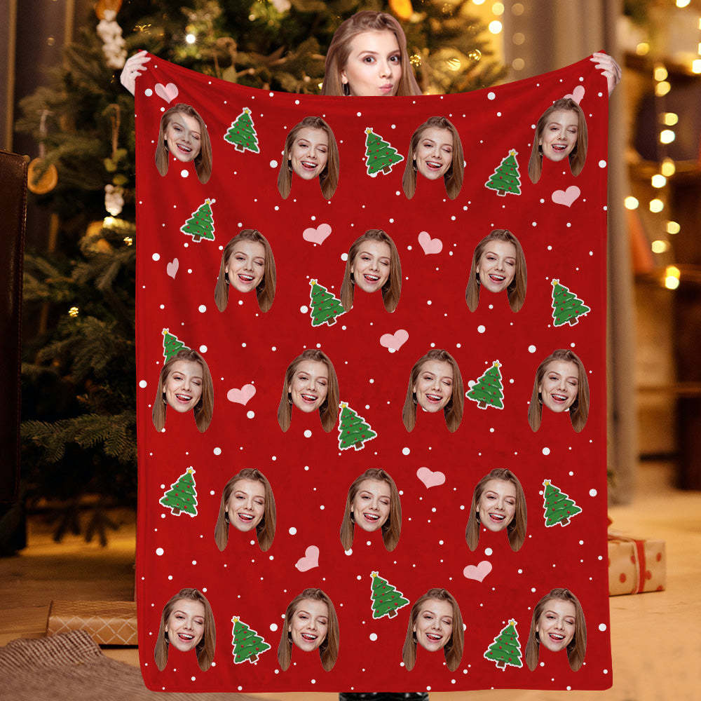 Weihnachtsgeschenk personalisierte Fotodecken individuelle Weihnachtsdecken Fleece Weihnachtswurfdecke