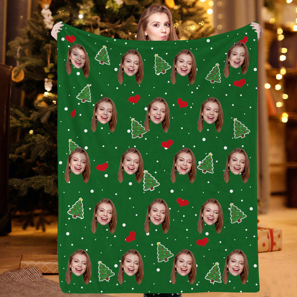 Weihnachtsgeschenk personalisierte Fotodecken individuelle Weihnachtsdecken Fleece Weihnachtswurfdecke