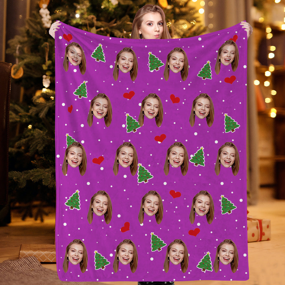 Weihnachtsgeschenk personalisierte Fotodecken individuelle Weihnachtsdecken Fleece Weihnachtswurfdecke