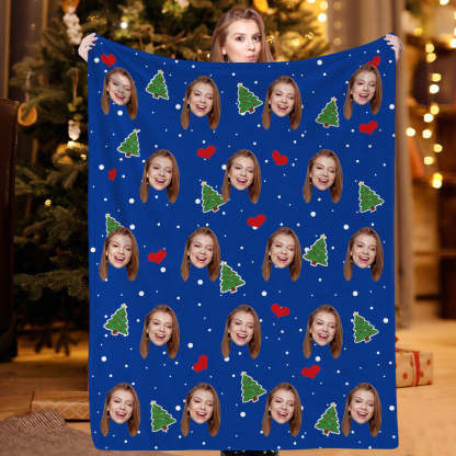 Weihnachtsgeschenk personalisierte Fotodecken individuelle Weihnachtsdecken Fleece Weihnachtswurfdecke