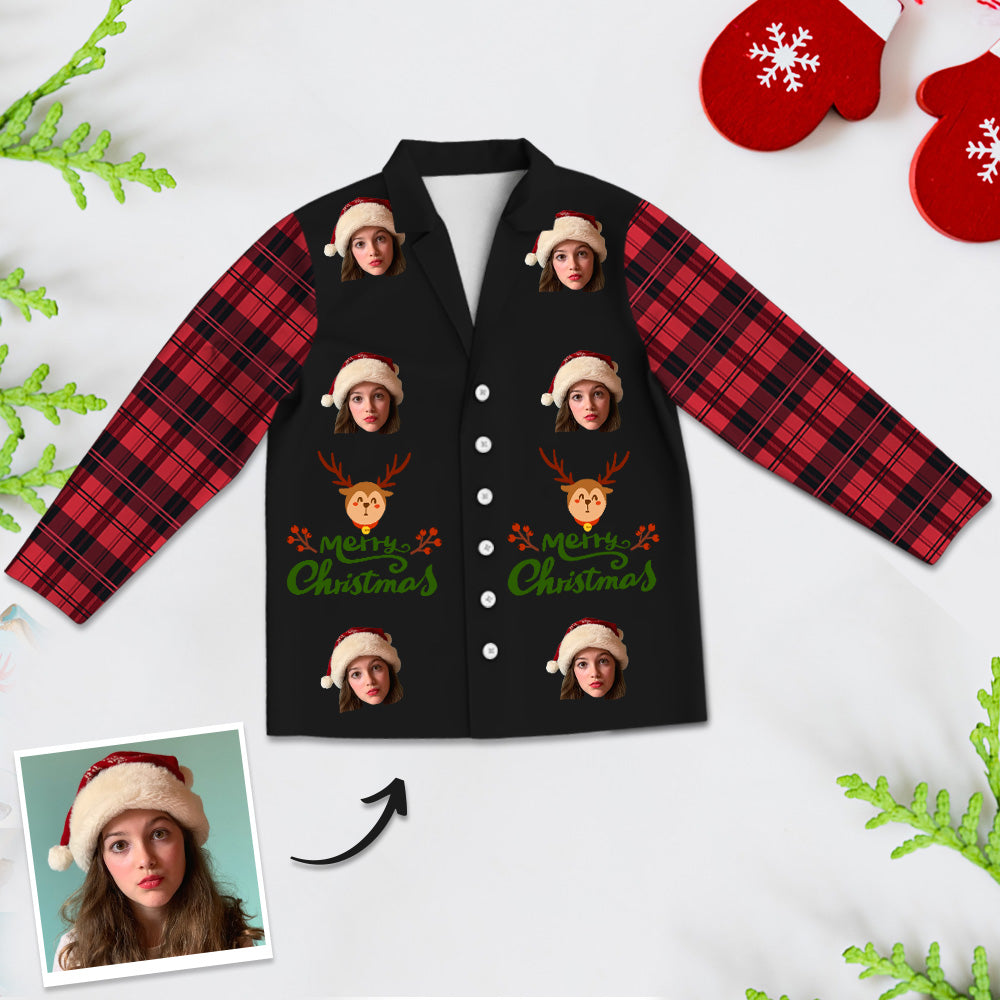 Personalisierte Weihnachts-Pyjamas Individuelle Frohe Weihnachten Foto-Pyjamas Schlafbekleidung