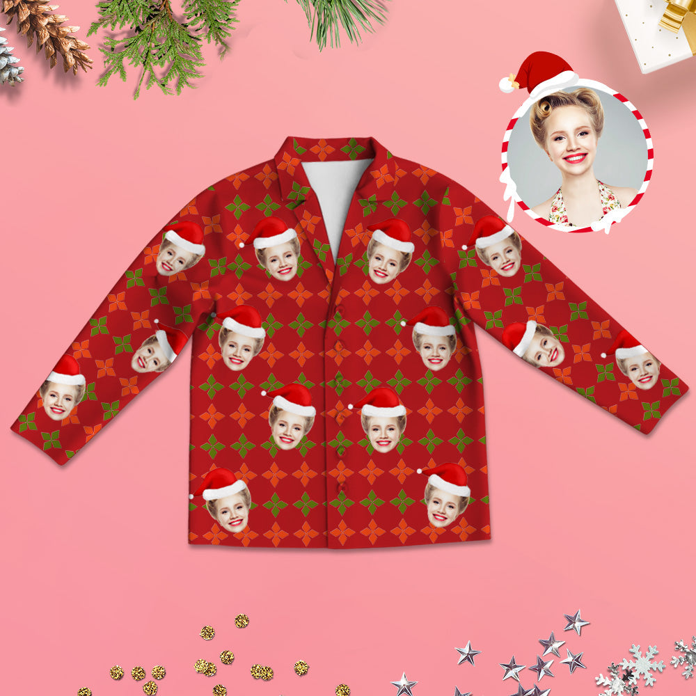 Weihnachts-Pyjamas Schlafbekleidung Personalisierte Pyjamas mit Foto Weihnachtsgeschenk