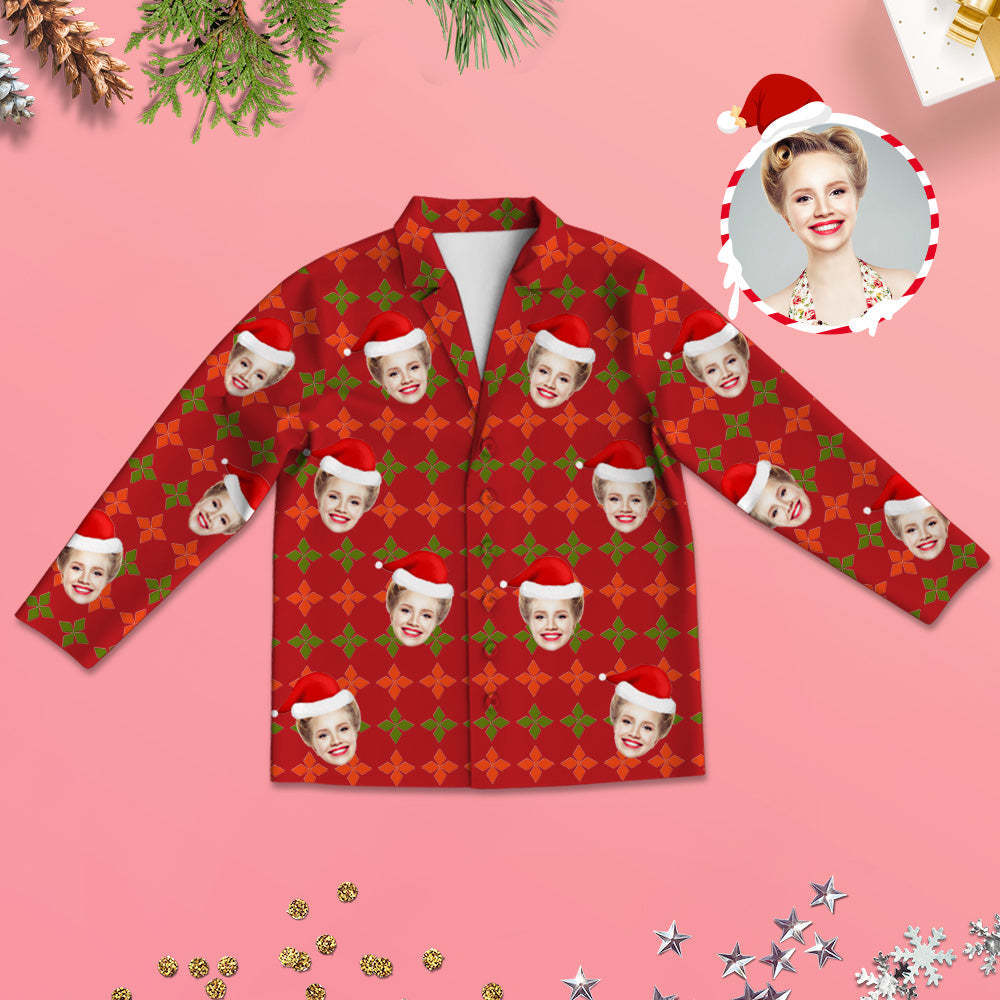 Weihnachts-Pyjamas Schlafbekleidung Personalisierte Pyjamas mit Foto W