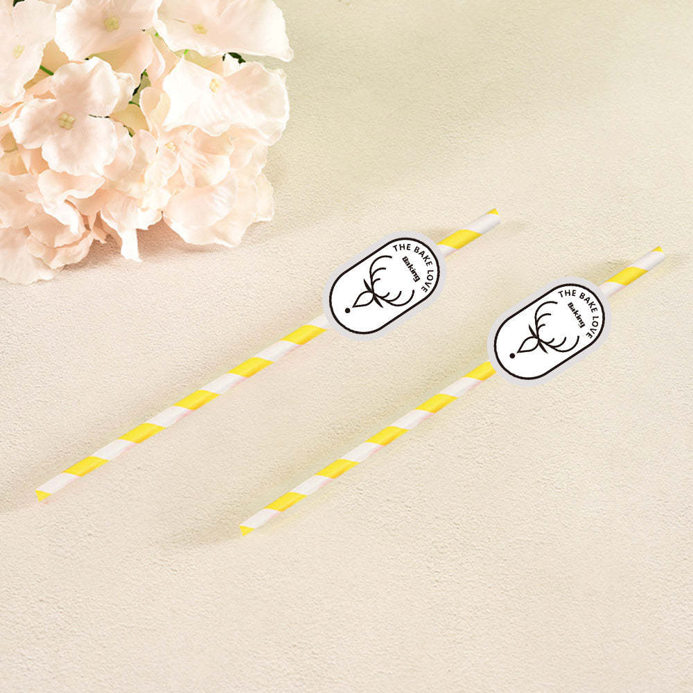 Personalisierte Trinkhalme Mit Logo Individuelle Firmenhalme Für Markenwerbung Und Events