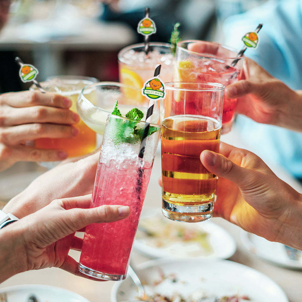 Personalisierte Trinkhalme Mit Logo Individuelle Firmenhalme Für Markenwerbung Und Events