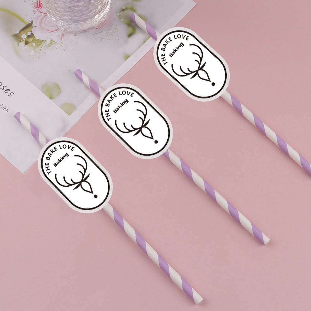 Personalisierte Trinkhalme Mit Logo Individuelle Firmenhalme Für Markenwerbung Und Events