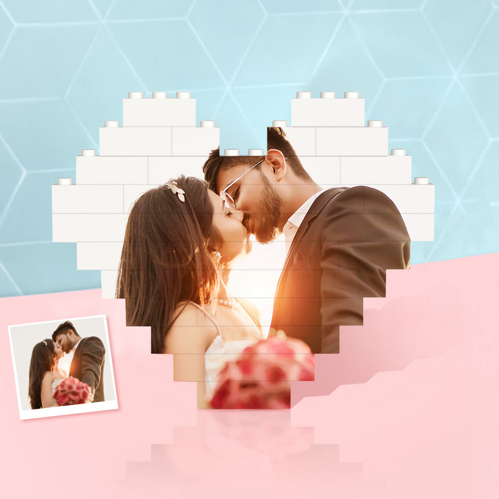 Personalisierter Fotoblock Puzzle Individuelles Baustein Porträt Geschenk zum Jubiläum