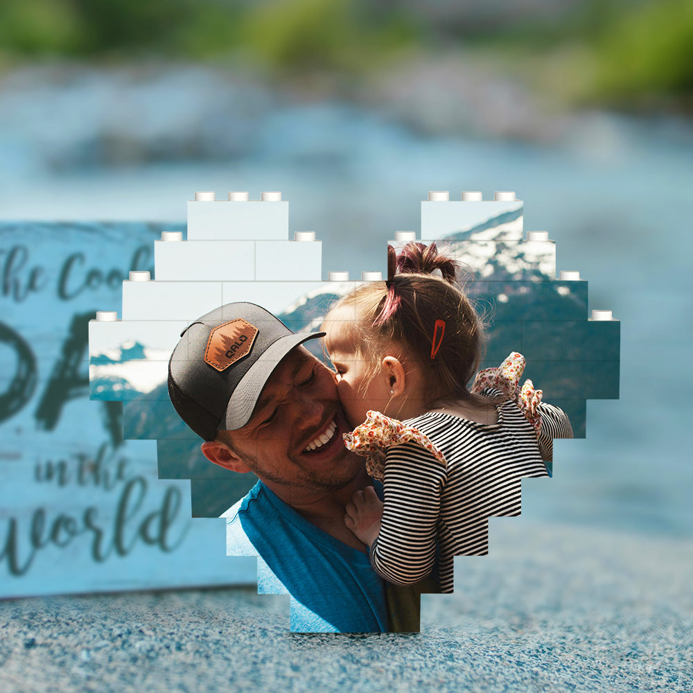 Personalisierter Baustein Fotoblock Puzzle Herz Foto Baustein Geschenk zum Jubiläum