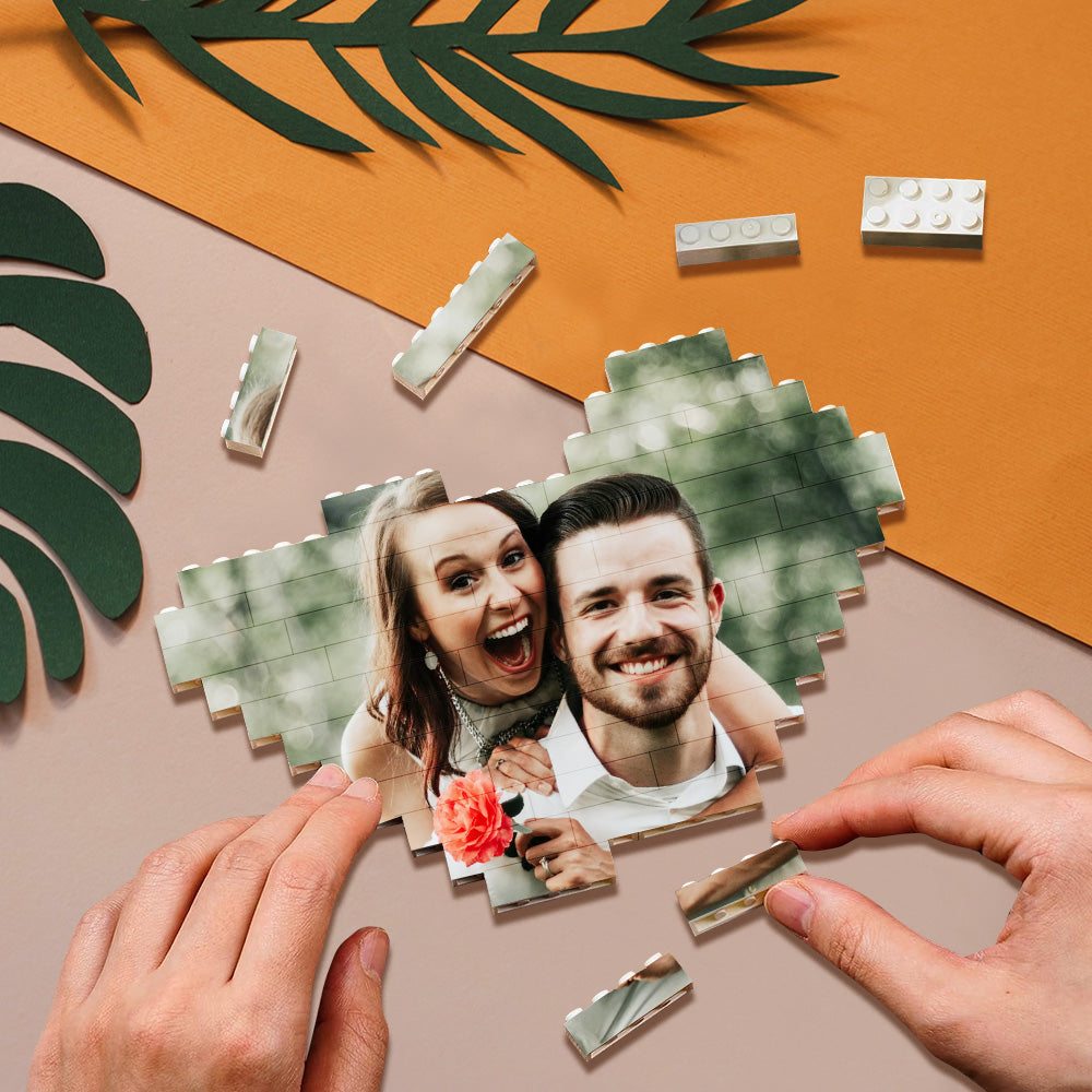 Personalisierter Fotoblock Puzzle Individuelles Baustein Porträt Geschenk zum Jubiläum