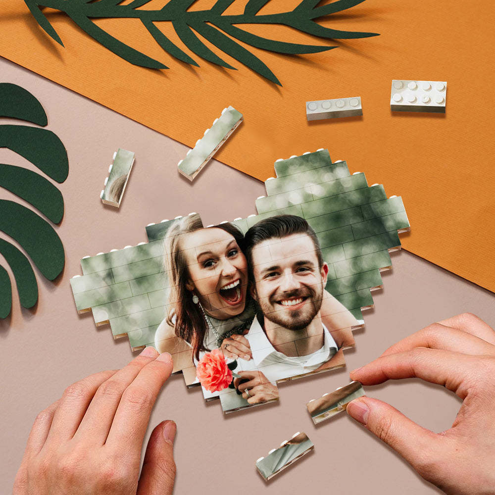 Personalisierter Fotoblock Puzzle Individuelles Baustein Porträt Geschenk zum Jubiläum