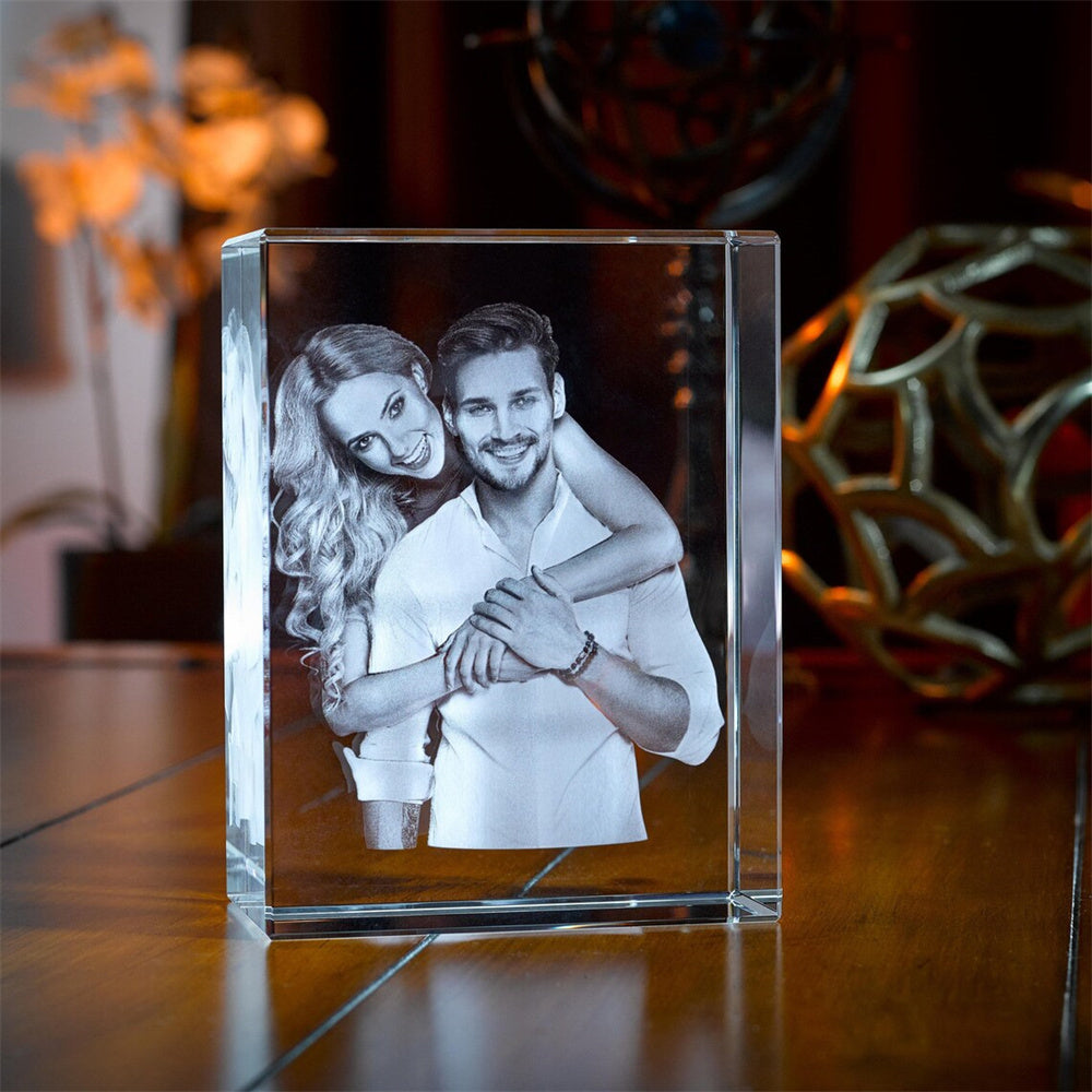 Muttertag Geschenk Personalisierter 3D Foto Kristall Mit Lasergravur Individuelles