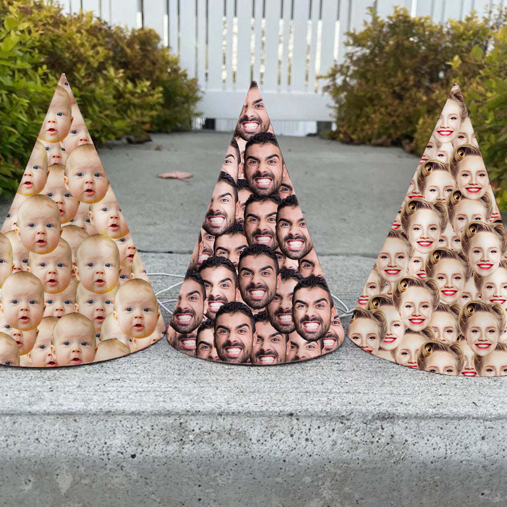 Personalisierte Geburtstagsfeier Hüte mit Gesicht Individuelle Partyhüte für Geburtstagsfeiern und Partys