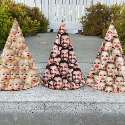 Personalisierte Geburtstagsfeier Hüte mit Gesicht Individuelle Partyhüte für Geburtstagsfeiern und Partys