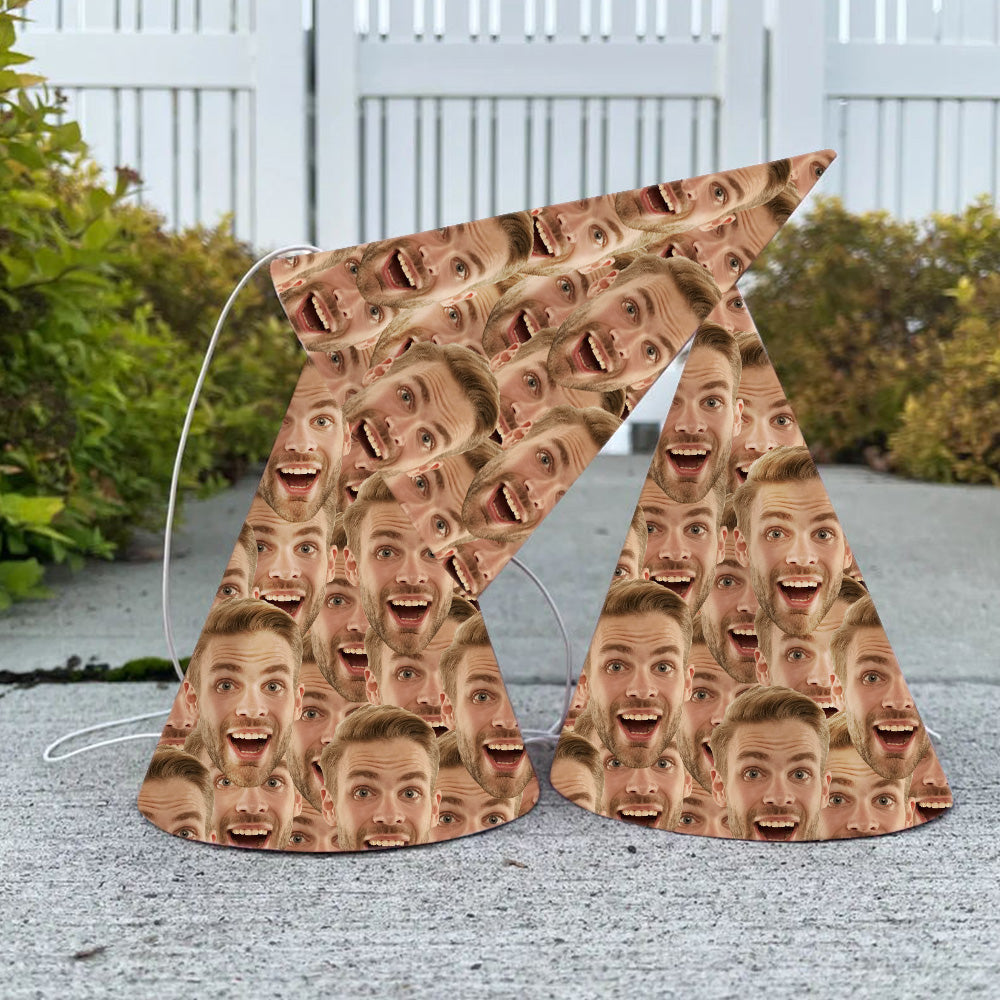 Personalisierte Geburtstagsfeier Hüte mit Gesicht Individuelle Partyhüte für Geburtstagsfeiern und Partys