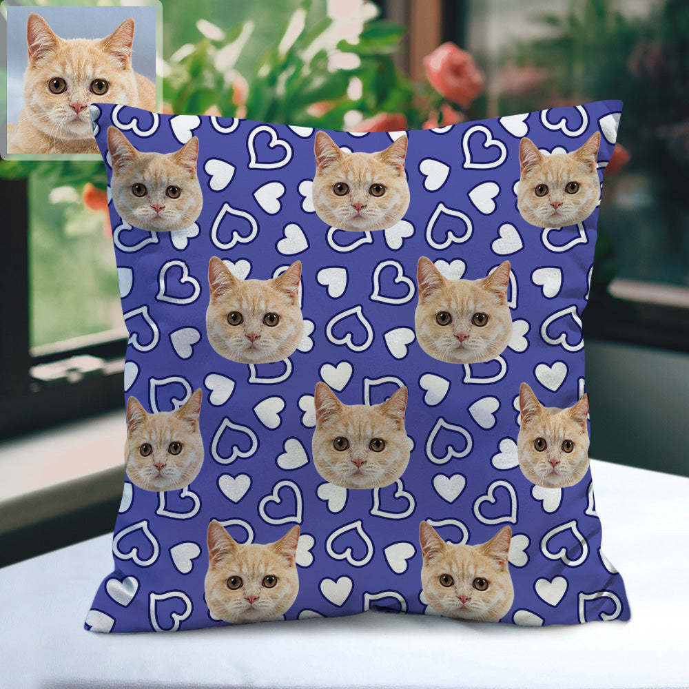 Personalisiertes Katzen Gesicht Kissen Dekorativer Kissenbezug Haustier Gesicht Kissen Dekoratives Katzen Zierkissen
