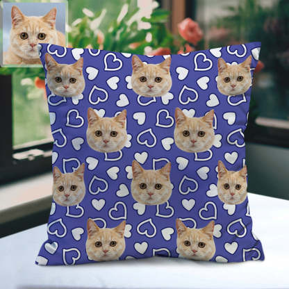 Personalisiertes Katzen Gesicht Kissen Dekorativer Kissenbezug Haustier Gesicht Kissen Dekoratives Katzen Zierkissen