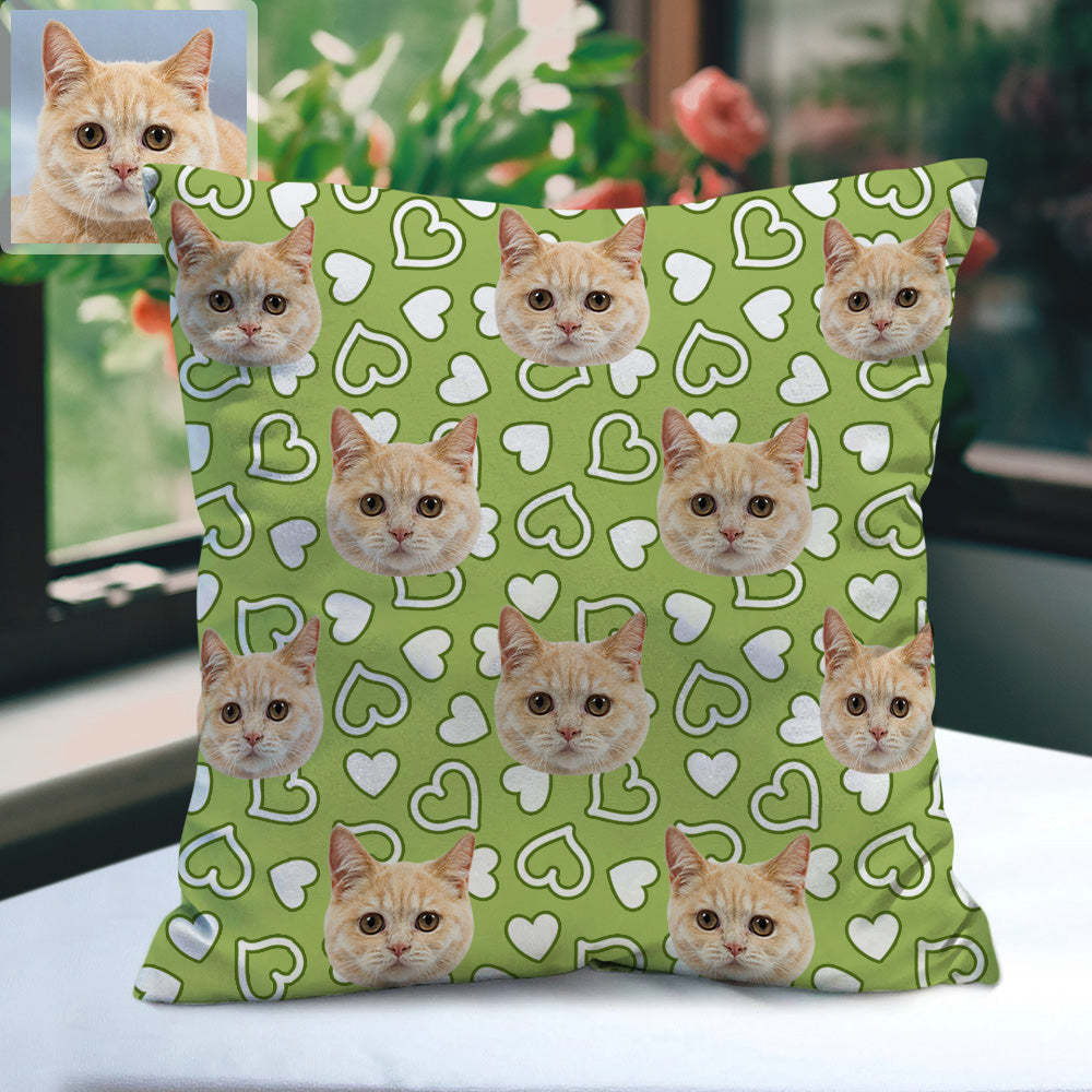 Personalisiertes Katzen Gesicht Kissen Dekorativer Kissenbezug Haustier Gesicht Kissen Dekoratives Katzen Zierkissen