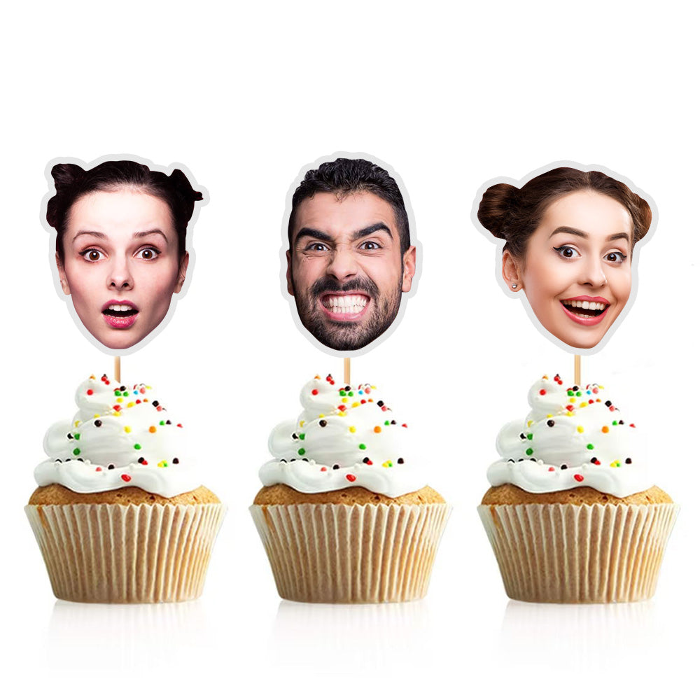 Personalisierte Muffin Dekoration mit Foto Essbare Cupcake Topper für Geburtstag & Party