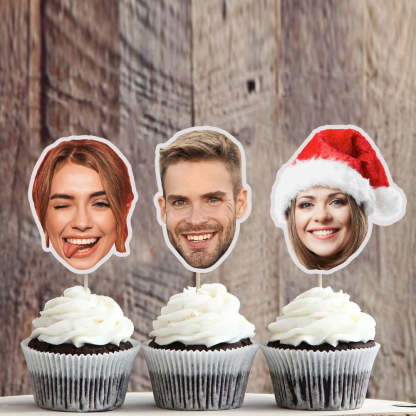 Personalisierte Muffin Dekoration mit Foto Essbare Cupcake Topper für Geburtstag & Party
