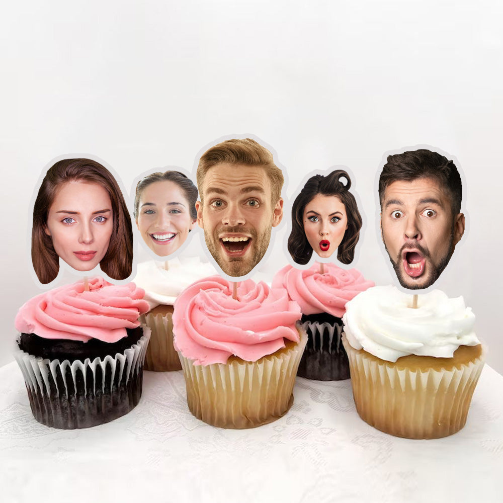 Personalisierte Muffin Dekoration mit Foto Essbare Cupcake Topper für Geburtstag & Party