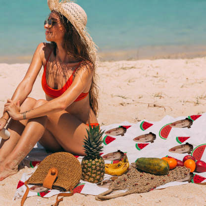 Personalisiertes Foto Strandtuch mit Gesicht Custom Seamless Tuch