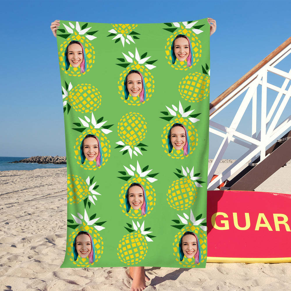 Personalisiertes Foto Strandtuch mit Gesicht Custom Seamless Tuch